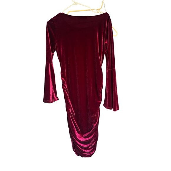 Rosie Velvet Bell Sleeve Bodycon Dress - Picture 3 of 9